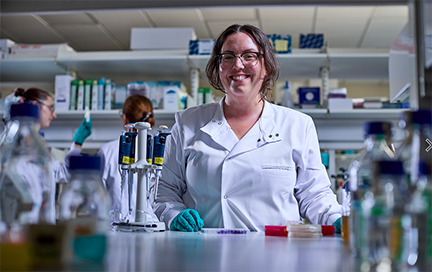 Amanda Cavanagh in her lab.