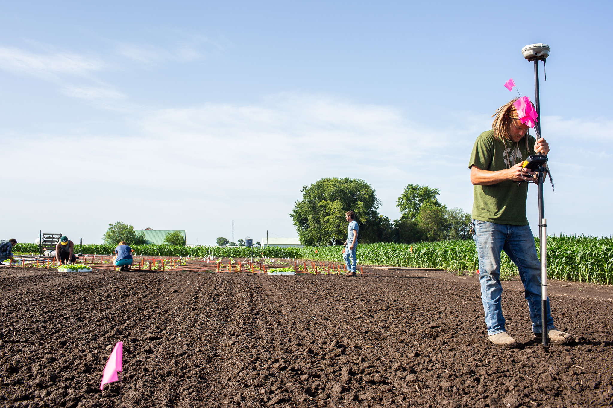 David Drag working in the field.