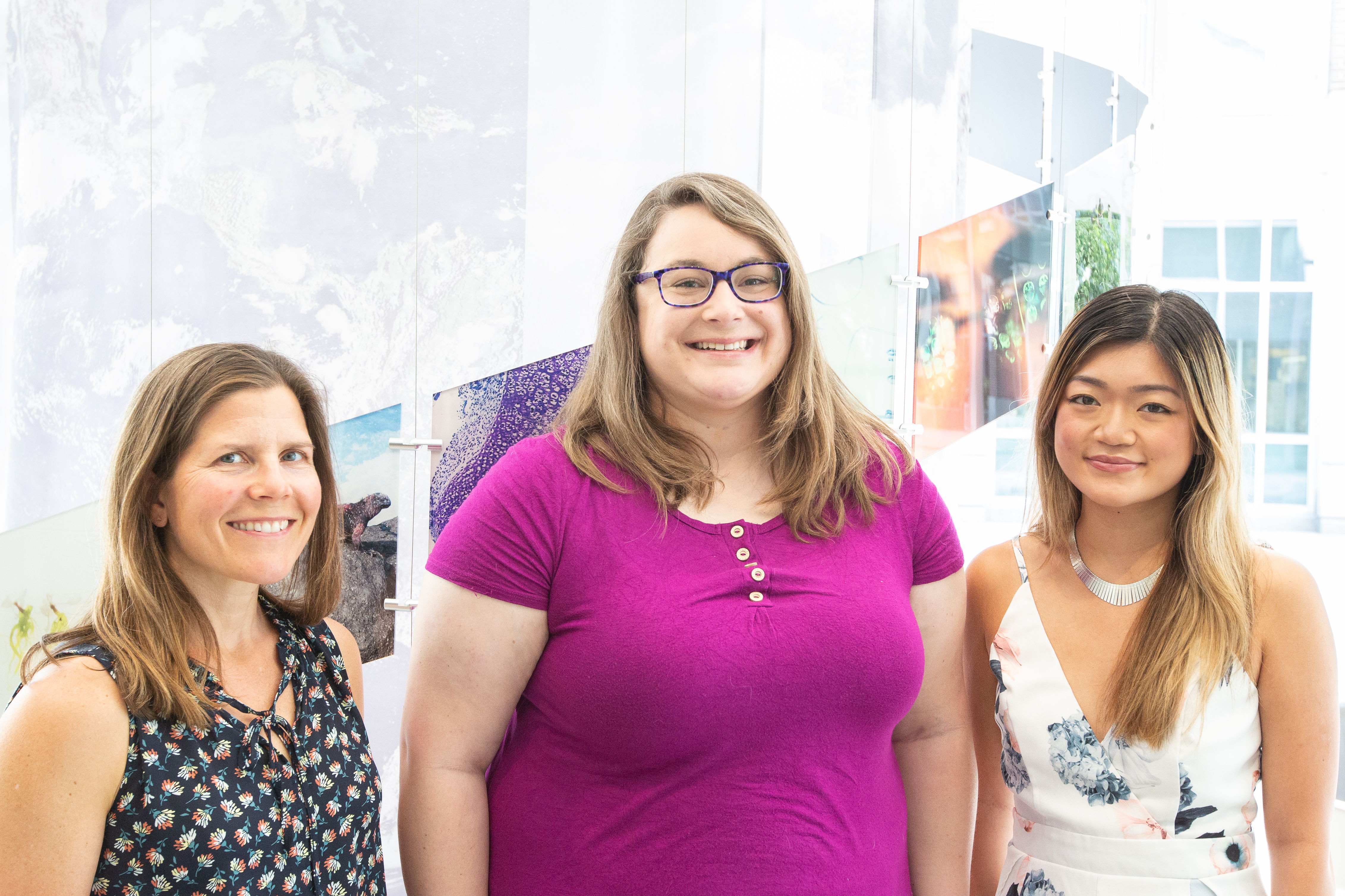 From left to right: RIPE Deputy Director Lisa Ainsworth, Communications Manager Allie Arp, Communications Specialist Amanda Nguyen. Credit: Julia Pollack/IGB Communications