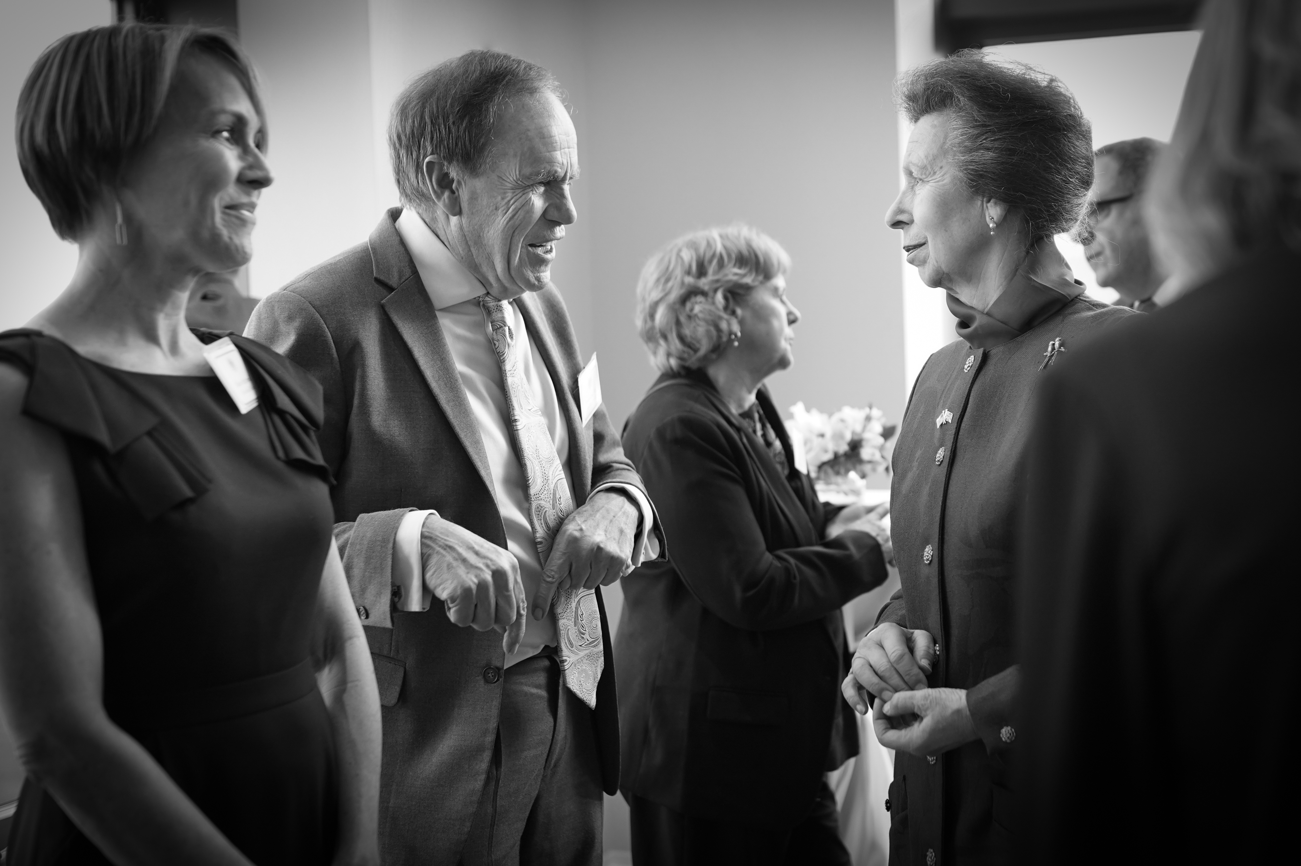 Steve Long speaking with Her Royal Highness, The Princess Royal