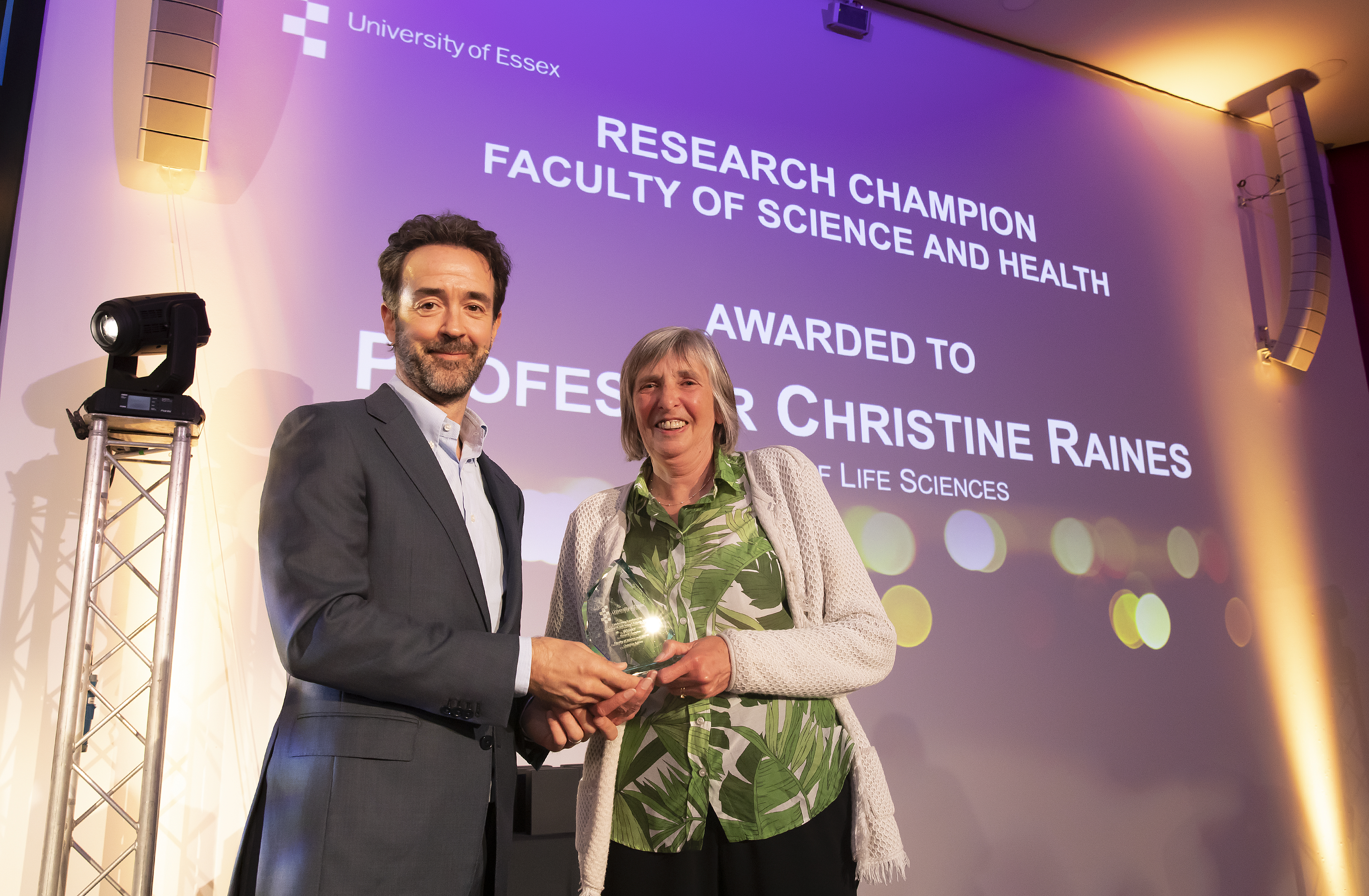 Christine Raines and Life Sciences Technical Team recognized at Essex’s Celebrating Excellence in Research and Impact Awards